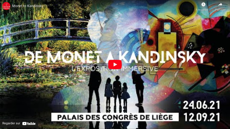 Screenshot Youtube. Exposition à Liège. De Monet à Kandinsky vers le modernisme. 2021-06-21